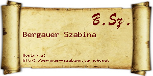 Bergauer Szabina névjegykártya
